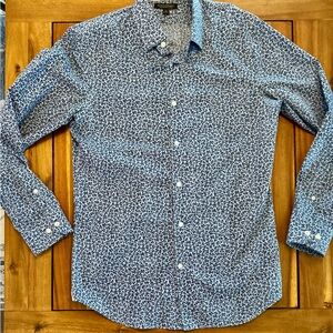 Banana Republic Men’s Slim Fit Casual Shirt - Blue & White Floral Print - Med